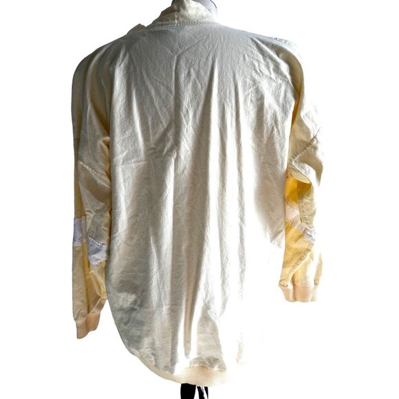 Take Off Vintage Cotton Yellow and White Cardigan Blazer Sz Small Womens Colorbl - Picture 8 of 11